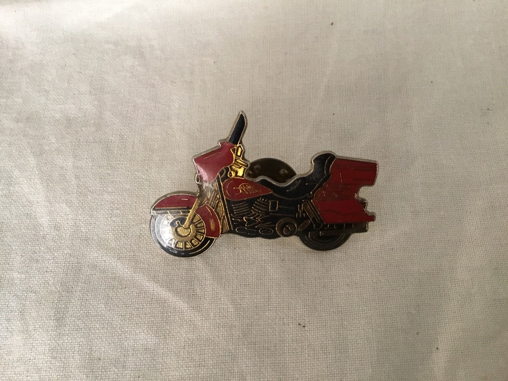 c1970s motorcycle LAPEL pin 1.5"