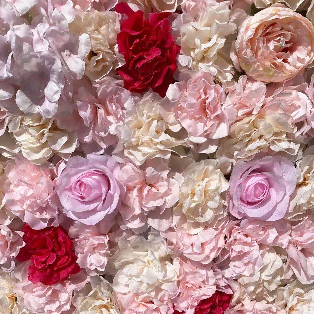 Artificial Silk Flower Wall Panel For Filming Wedding Party Backdrop Decor 20PCS