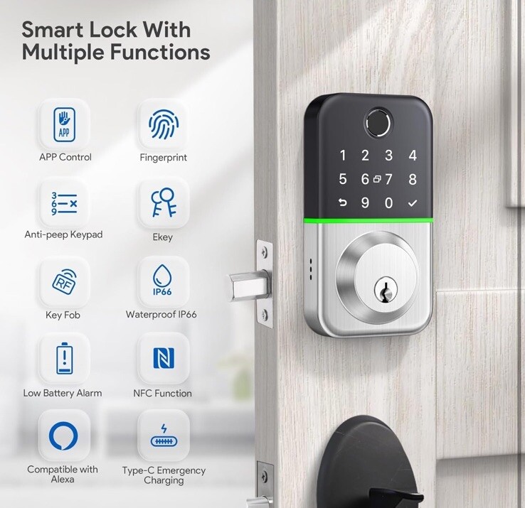 Keypad Deadbolt Smart Door Lock