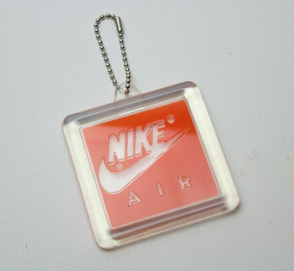 NIKE AIR HANG TAG ~RETRO~ 90s ORANGE KEYCHAIN jordan max III IV 1 90 ~AUTHENTIC~