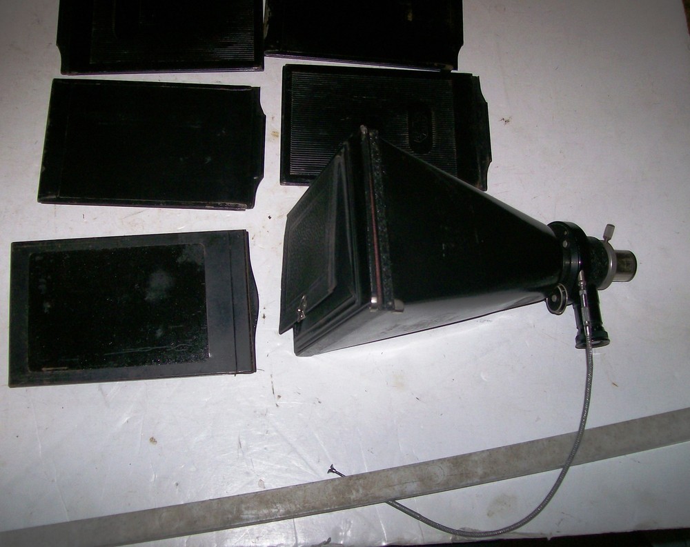 RARE LEICA E. LEITZ WETZLAR MEDIUM FORMAT MAKAM IX MICROSCOPE CAMERA wOB GERMANY