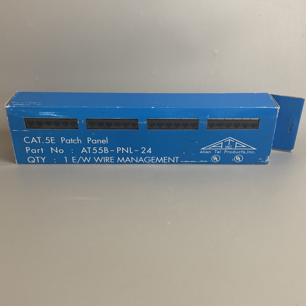 Allen Tel CAT.5E 24 Port Patch Panel (AT55B-PNL-24)