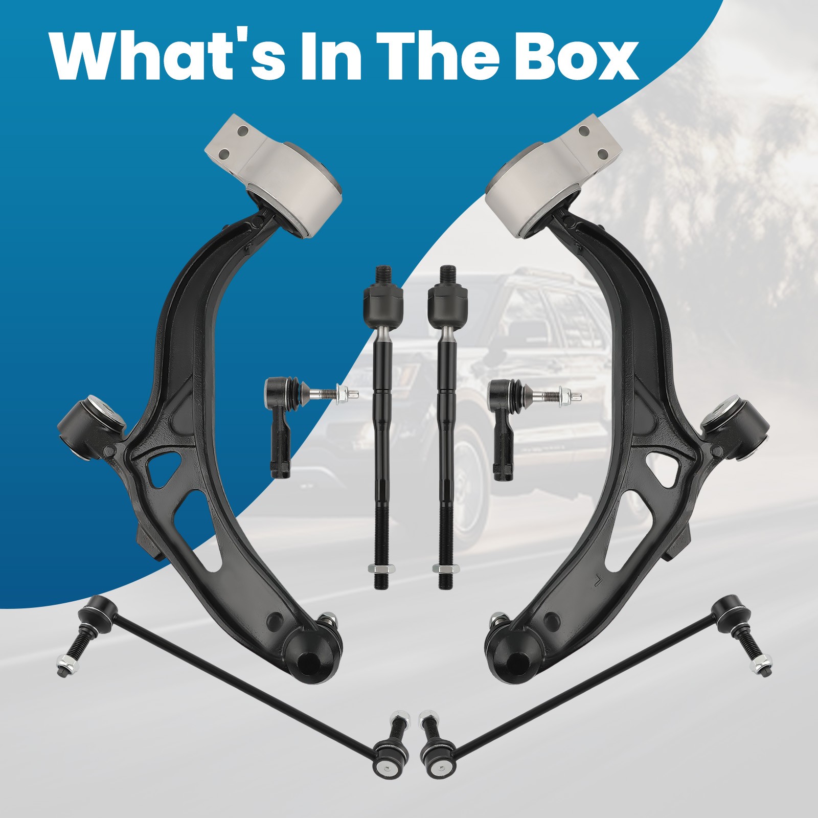 8x Front Lower Control Arms w/ Ball Joints For 2011-2015 2016 2017 Ford Explorer