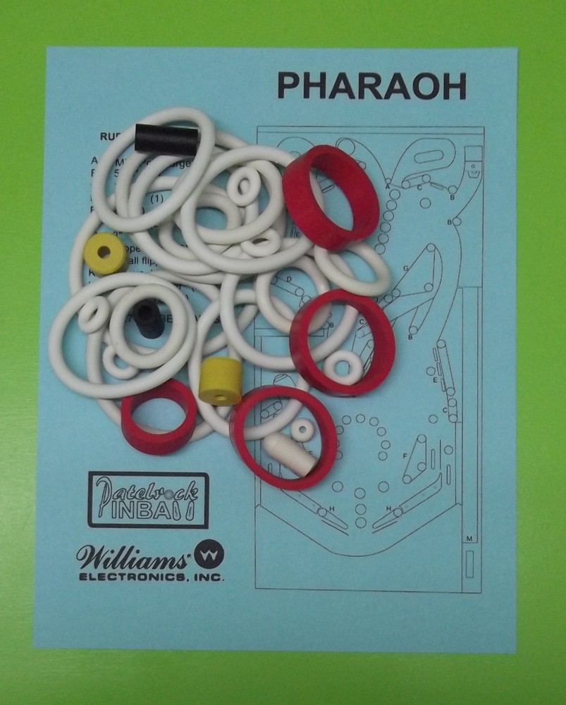 1981 Williams Pharaoh Pinball Machine Rubber Ring Kit