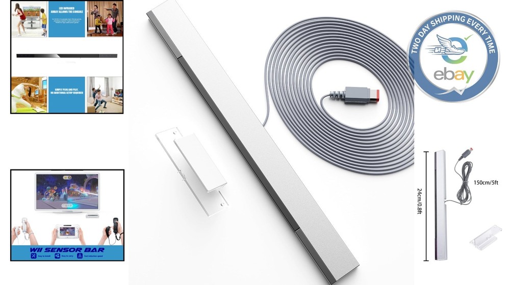 Stable Wired Infrared Sensor Bar for Wii - Ideal Replacement with Flexible Setup