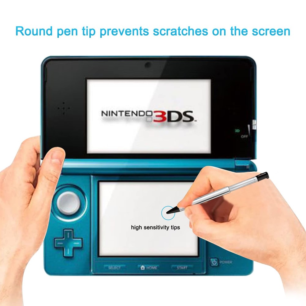 3DS Stylus Pen, Metal Retractable Replacement Compatible with...