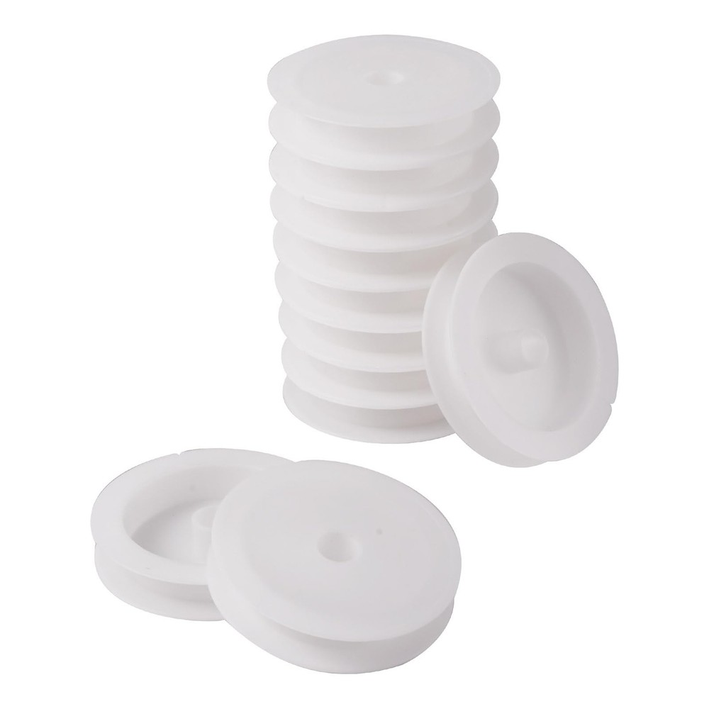 Craftdady 50Pcs Empty Plastic Wire Spools 2.64" in Diameter Thread Bobbins fo...