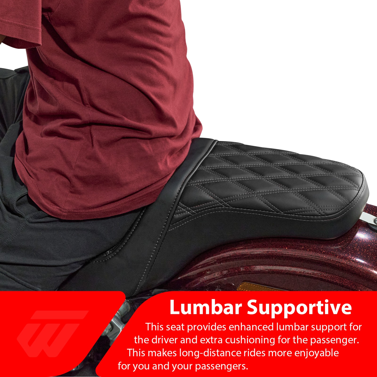 Diamond check Black Two-up Seat Fit Harley Dyna Street Bob FXDB 2006-2017