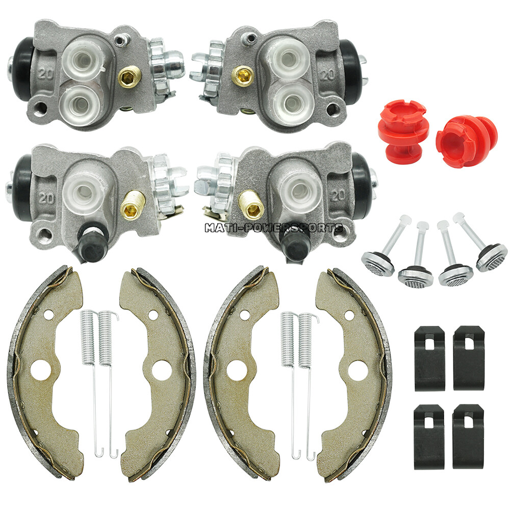 Front Brake Wheel Cylinders w/Shoes Kit for Honda Foreman 400 450 TRX400 TRX450