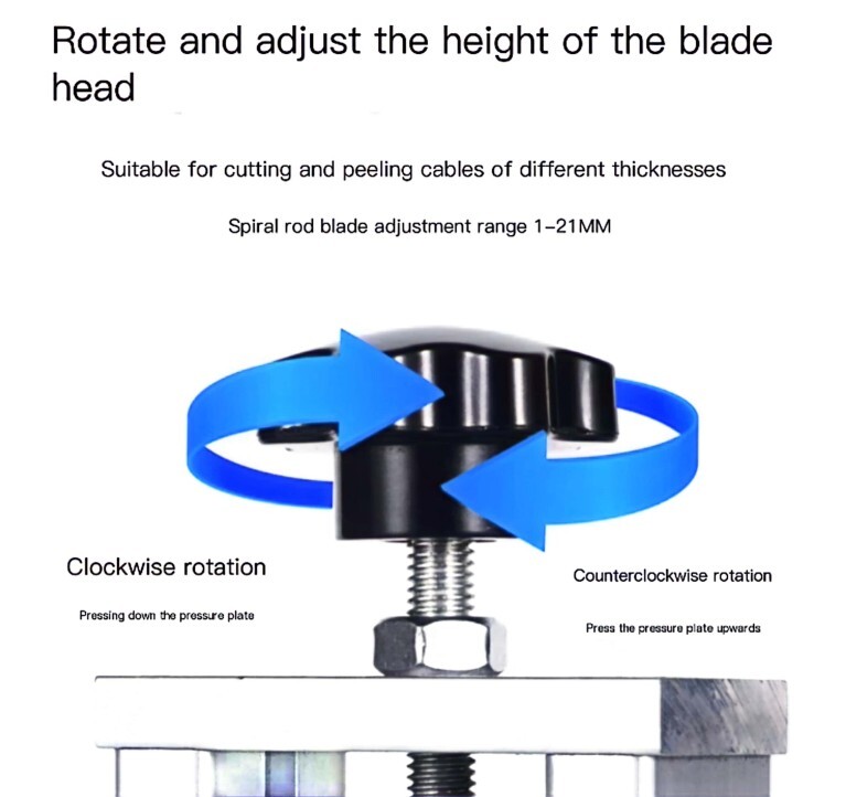 Wire stripping machine Automatic knife adjustment for 1-20mm cable