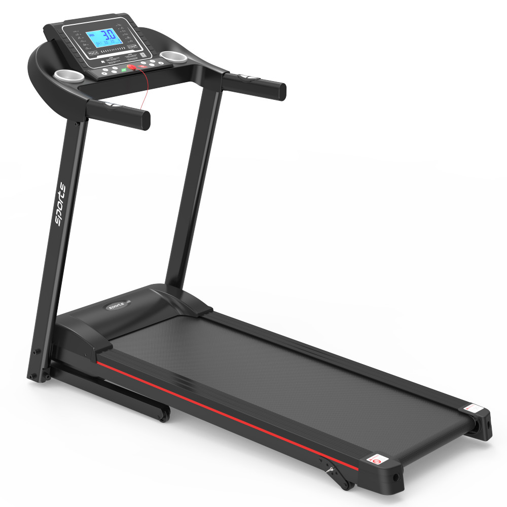 Foldable Treadmill with Incline - Electric Running Machine w/ Bluetooth & LCD