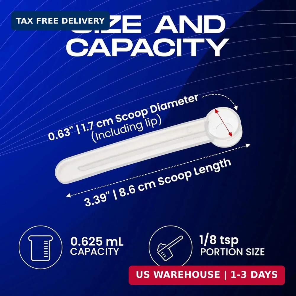 1/8 teaspoon measuring spoon (plastic) | HeroScoops (5, Clear)