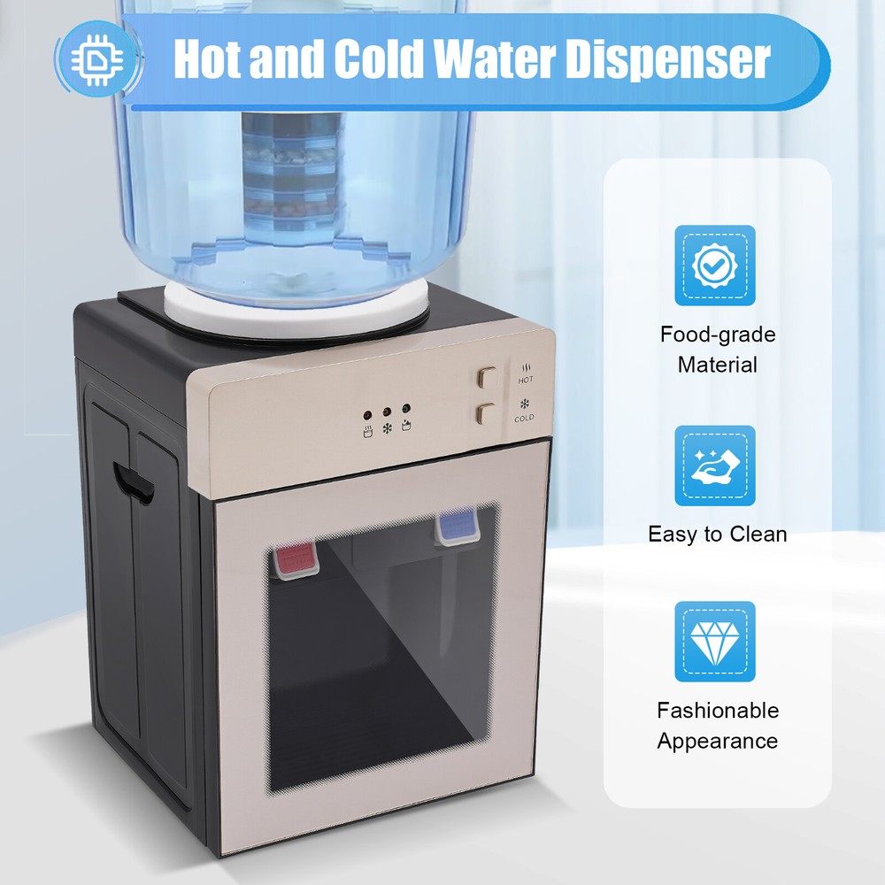 Top Loading Countertop Water Dispenser Hot Cold Water Cooler Drinking Machine