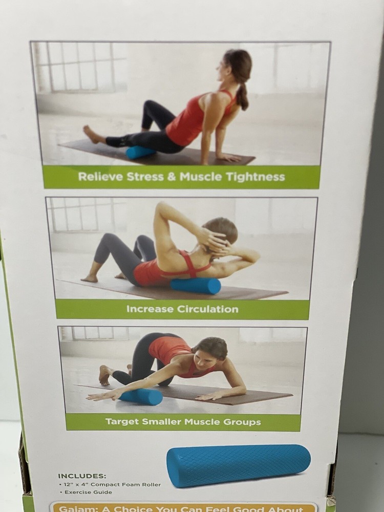 RESTORE COMPACT FOAM ROLLER BY GIAM TURQUOISE TEXTURED RECOVERY ROLLER EXERCISER