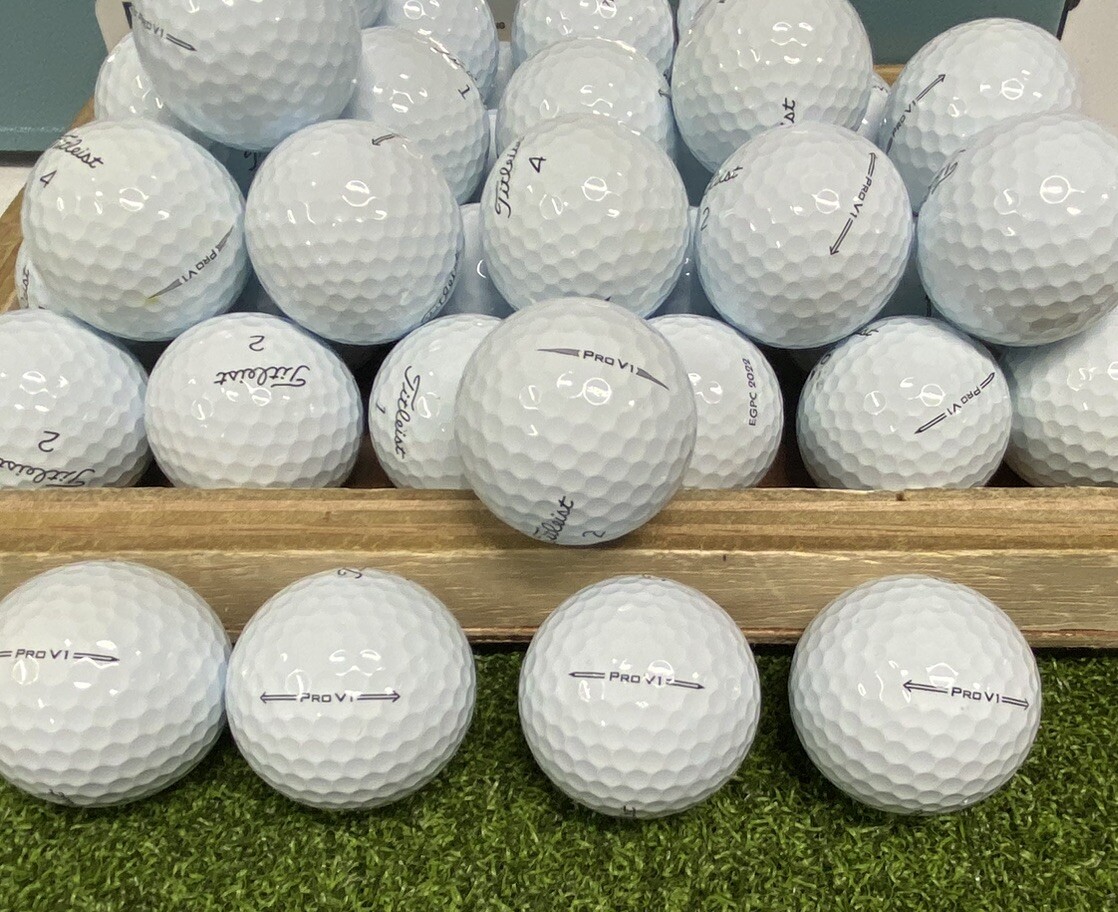 50 Titleist Pro V1 AAAAA Mint Used Golf Balls 5A