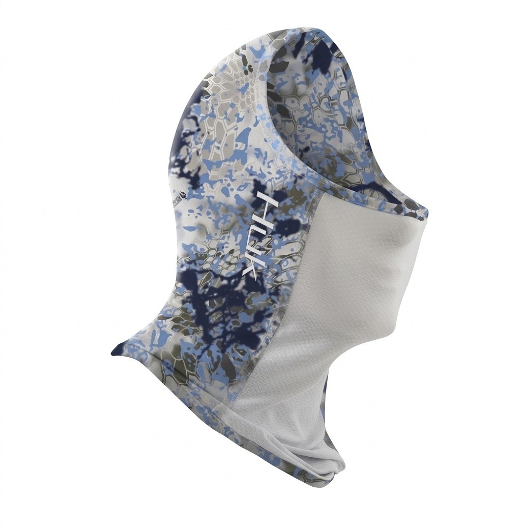 HUK Neck Gaiter UPF 30+ Sun Protection Mens Kryptek Obskura Camo Signa Blue