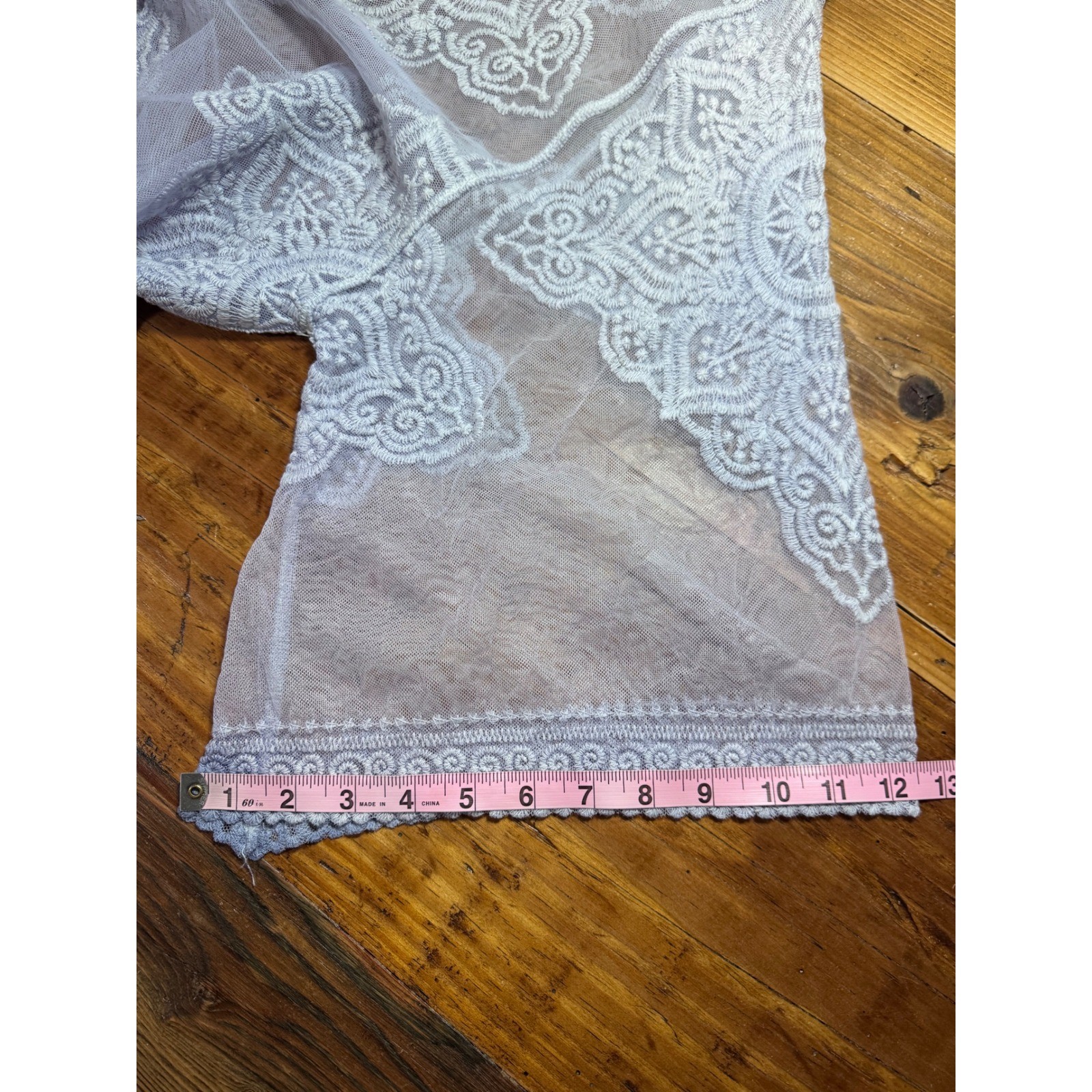 Boho Lace Kimono Duster Lavender Periwinkle Ombre Sheer Festival Cardigan OS