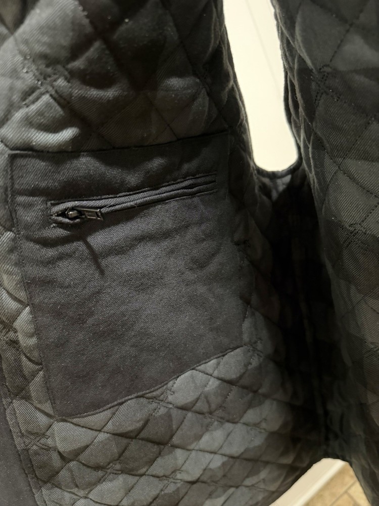 Dixxon Workforce Black Zip-Up Work Vest with Quilted Lining
