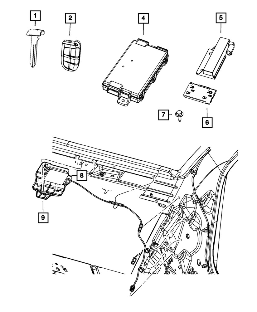Genuine Mopar Blank Key 68200221AA