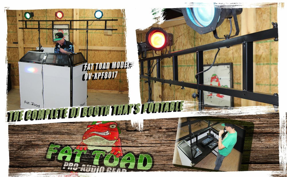 DJ Booth Tabletop - 8FT Lighting Truss Stand Package Foldable Platform FAT TOAD