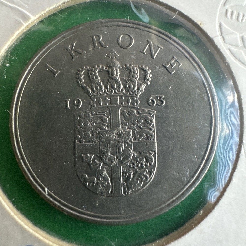 1963 Denmark 1 Krone - World Coin