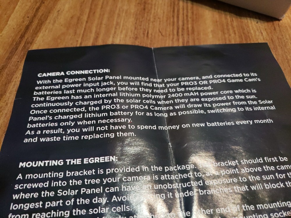 Creative XP 9 Volt Solar Trail Camera Charger New Pro3 Pro4 Open Box