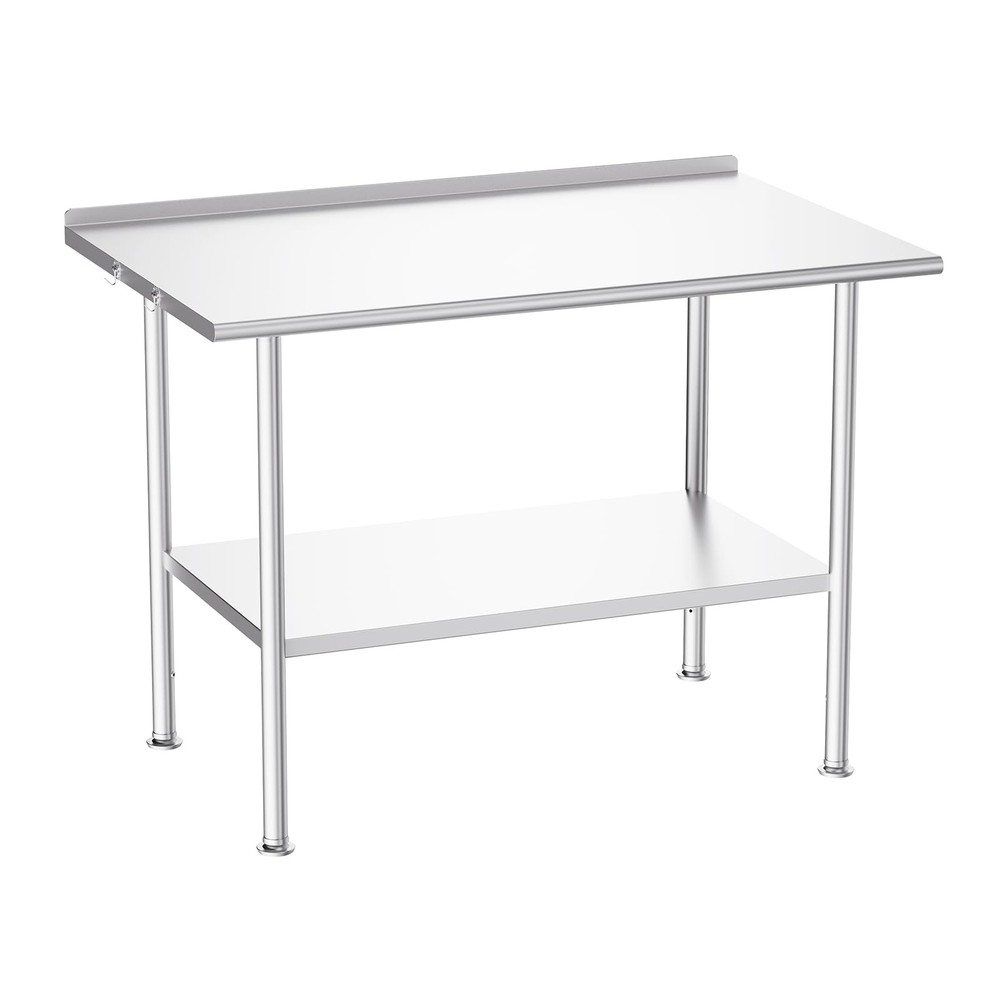 30 x 48 Stainless Steel Prep Table with Backsplash