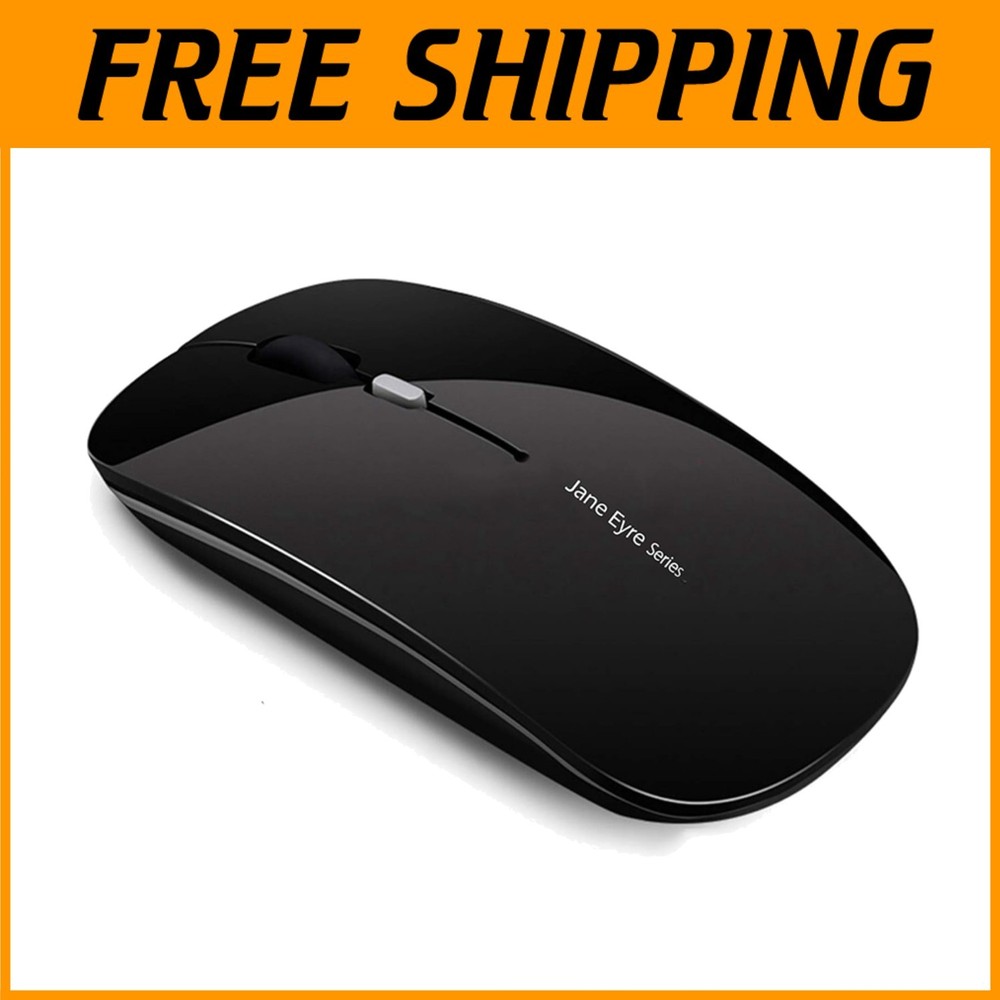 Compact Optical Wireless Mouse - USB Type C Adapter