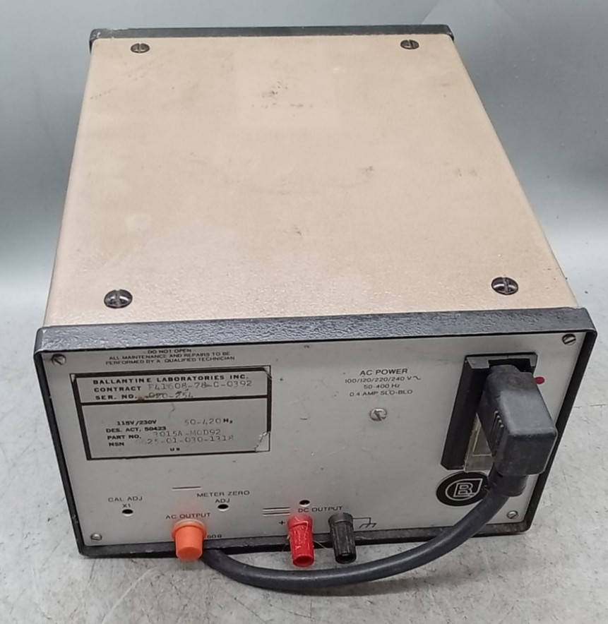 Ballantine AC voltmeter 3015A Untested power's up. 115 / 230V AC