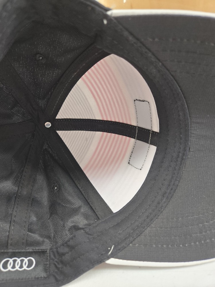 AUDI StrapBack Mesh Trucker Hat Panel Cap Black White