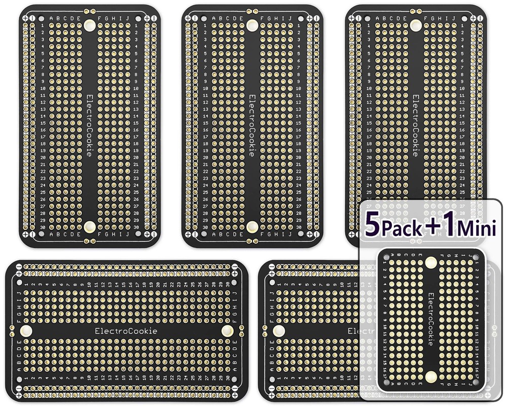 Prototype PCB Solderable Breadboard for Electronics Projects Compatible for D...