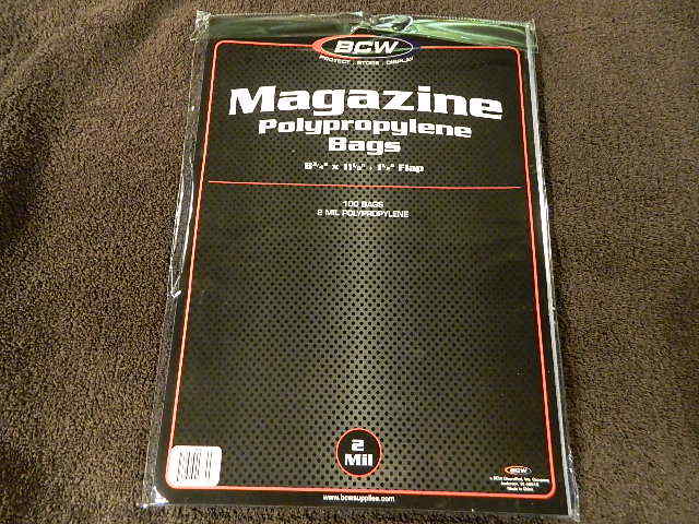 100 New BCW Magazine Bags And Boards - Acid Free - Archival Magazine Storage