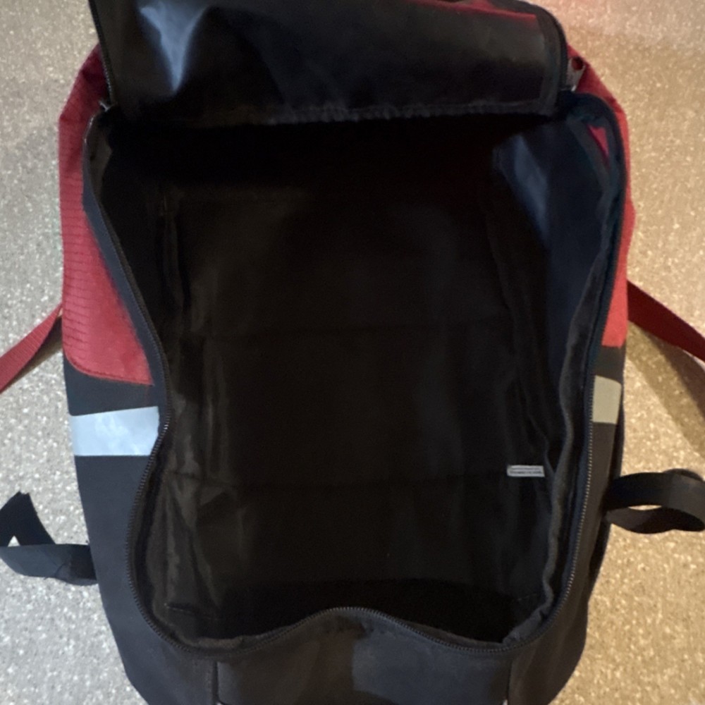 Rawlings Equipment Backpack Baseball Softball Black Red Gray Polyester Zip