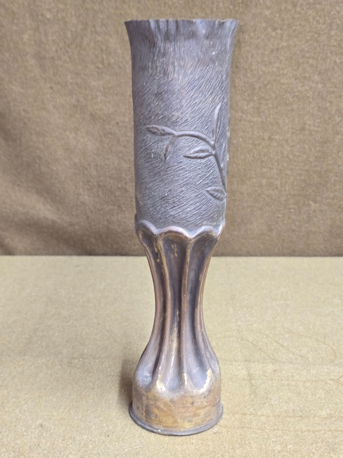 WWI Trench Art Vase Marked Reims
