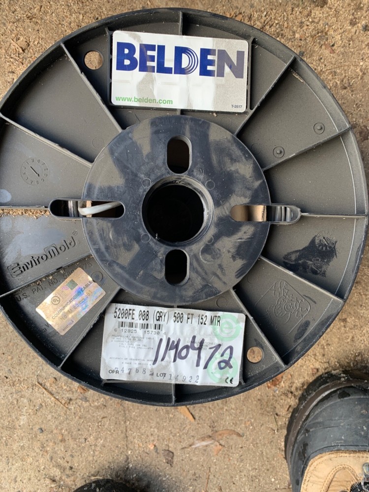 Belden 5200FE 16/2C Shielded Media Control/Speaker/Audio Cable Riser Gray /500ft