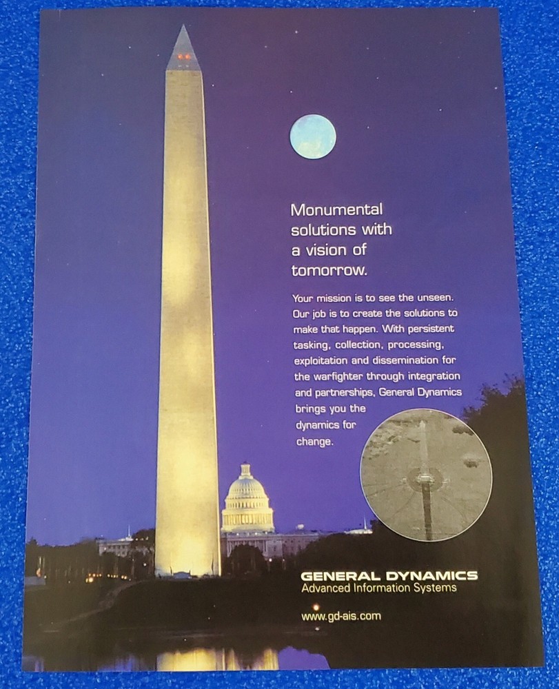 2004 GENERAL DYNAMICS ADVANCED INFORMATION SYSTEMS ORIGINAL COLOR PRINT AD