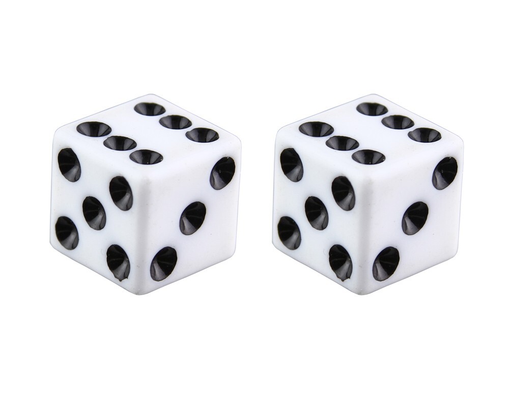 ALTA DICE VALVE CAPS SCHRADER VALVE WHITE.