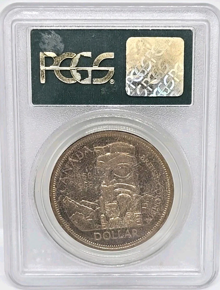 1958 CANADA SILVER DOLLAR PCGS MS65 OGH