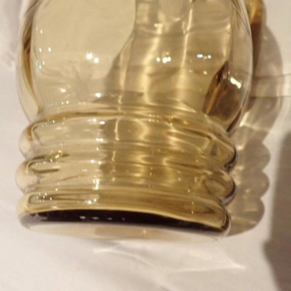 Amber cornflower pattern glass picture