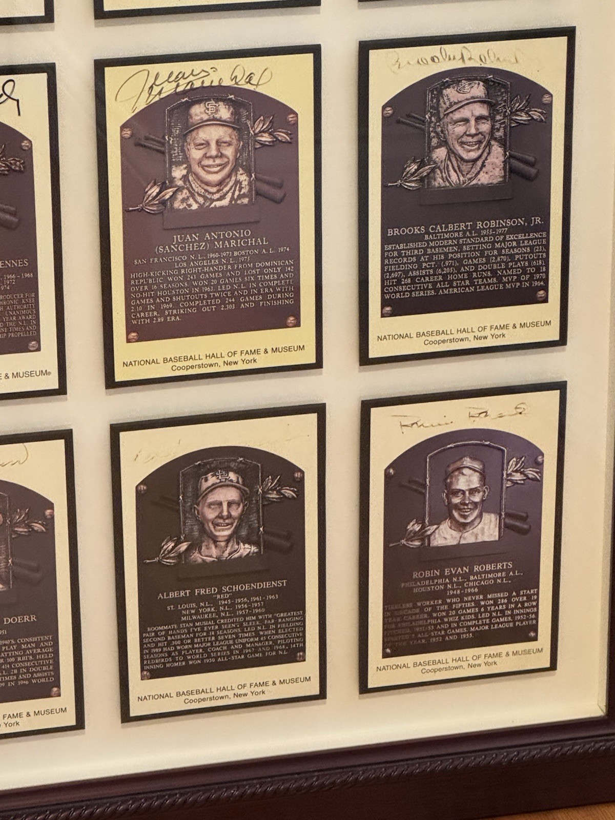 Orlando Cepeda Personally Owned Autographed Hall of Fame Plaque Framed Display