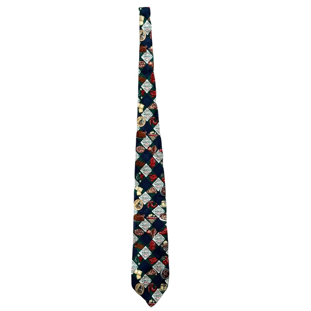 Tabasco Men's 100% Silk Tie, Argyle Pattern