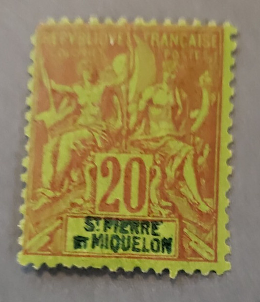 Stamps St Pierre & Miquelon Scott #69 hinged