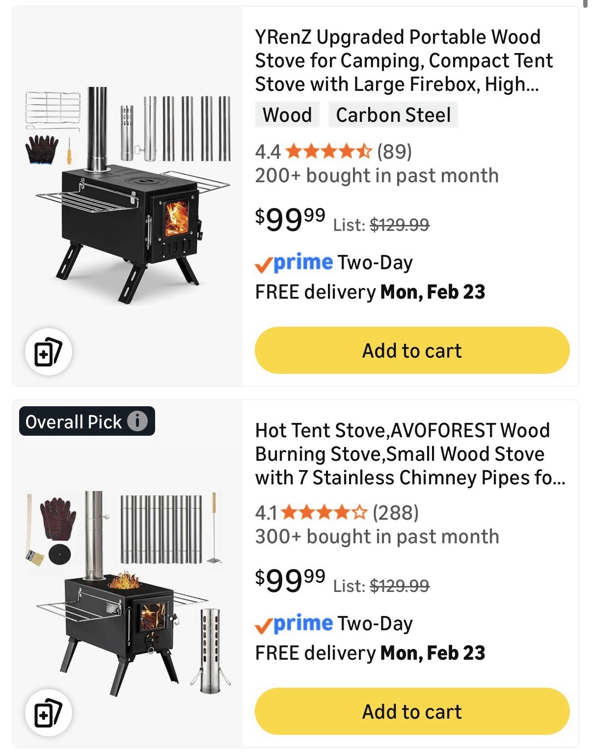 New Portable Wood Stove