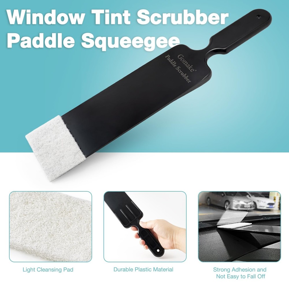 Gomake Window Tint Tools Bulldozer Squeegee Scrubber Paddle Squeegee Long Han...