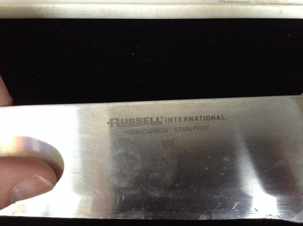 Rubber Spatula and Chefs Knife
