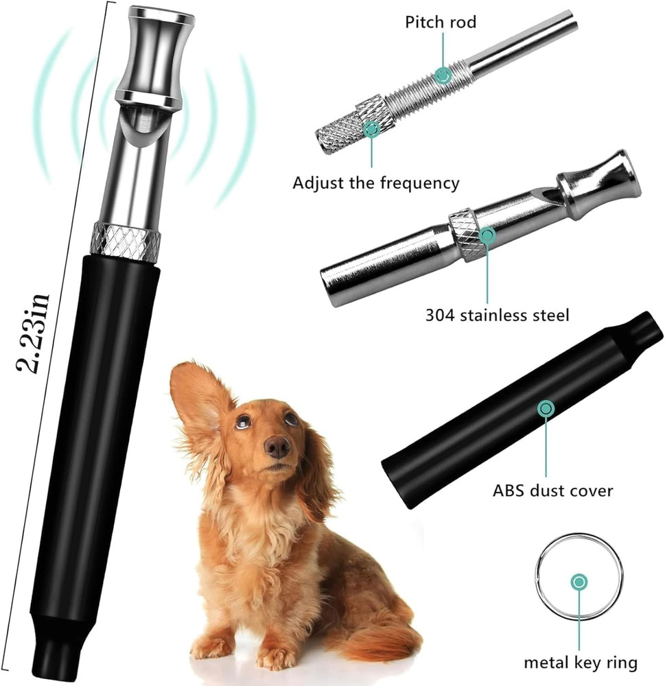 Ultrasonic Dog Whistle 2-Pack for Bark Control and Training