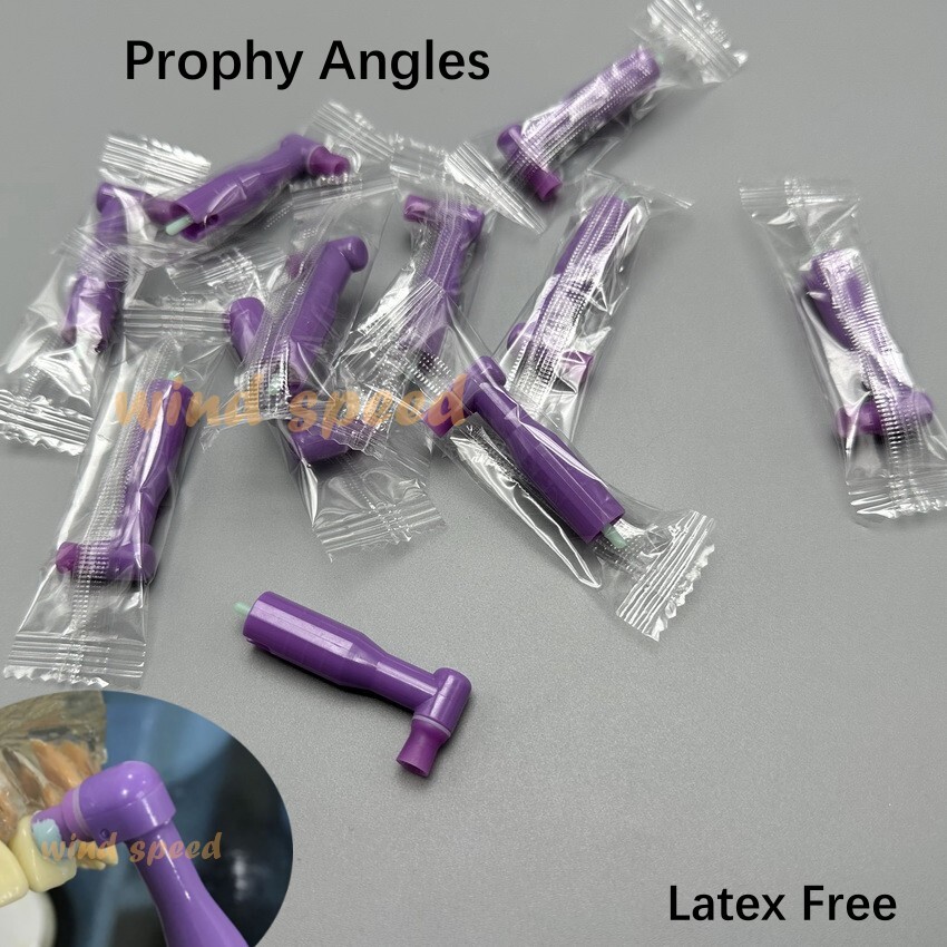 Dental disposable prophy angles Soft cup Latex Free 90° Polishing Cups Purple