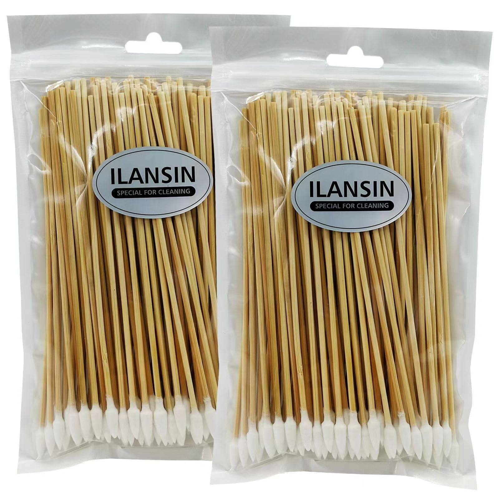 200PCS Pointed Cotton Swabs 6in Strong Bamboo Sticks Biodegradable Cotton Tips