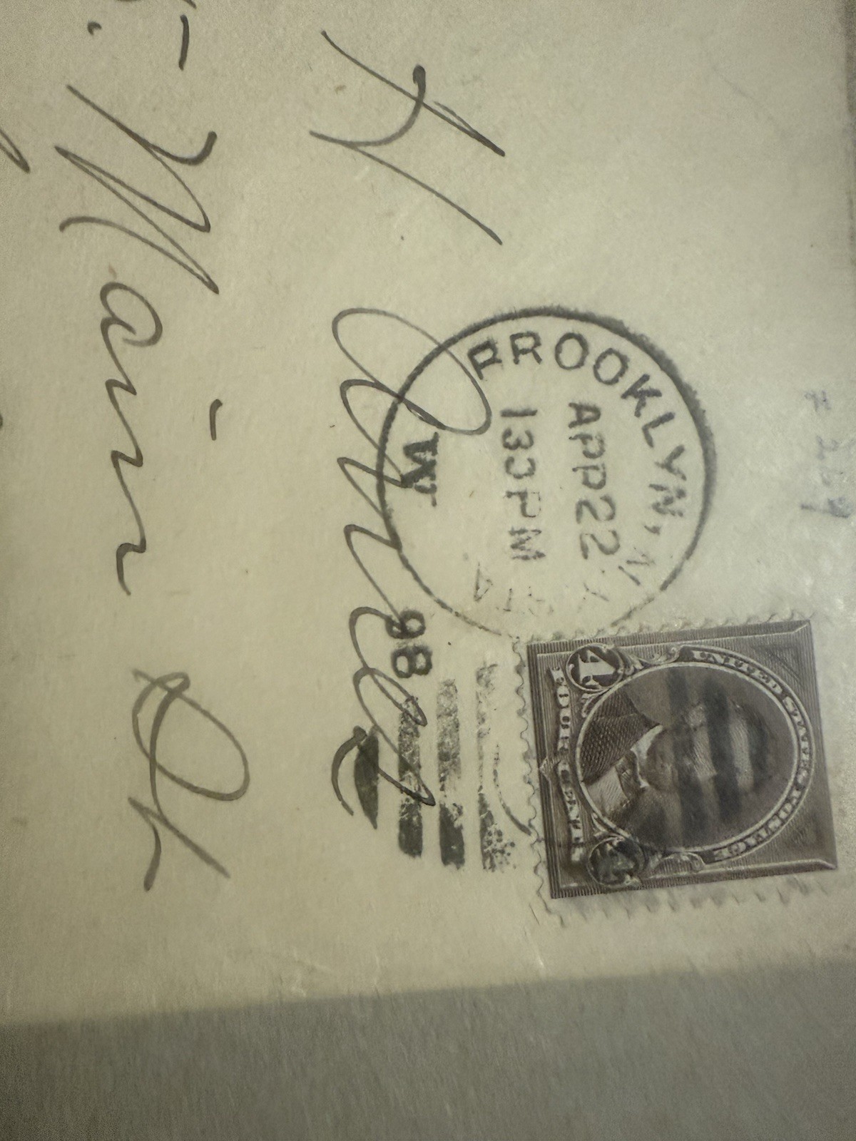 1898 4¢ Lincoln Brooklyn Duplex Killer Perfect Centered Scott 280 BIN $75.00