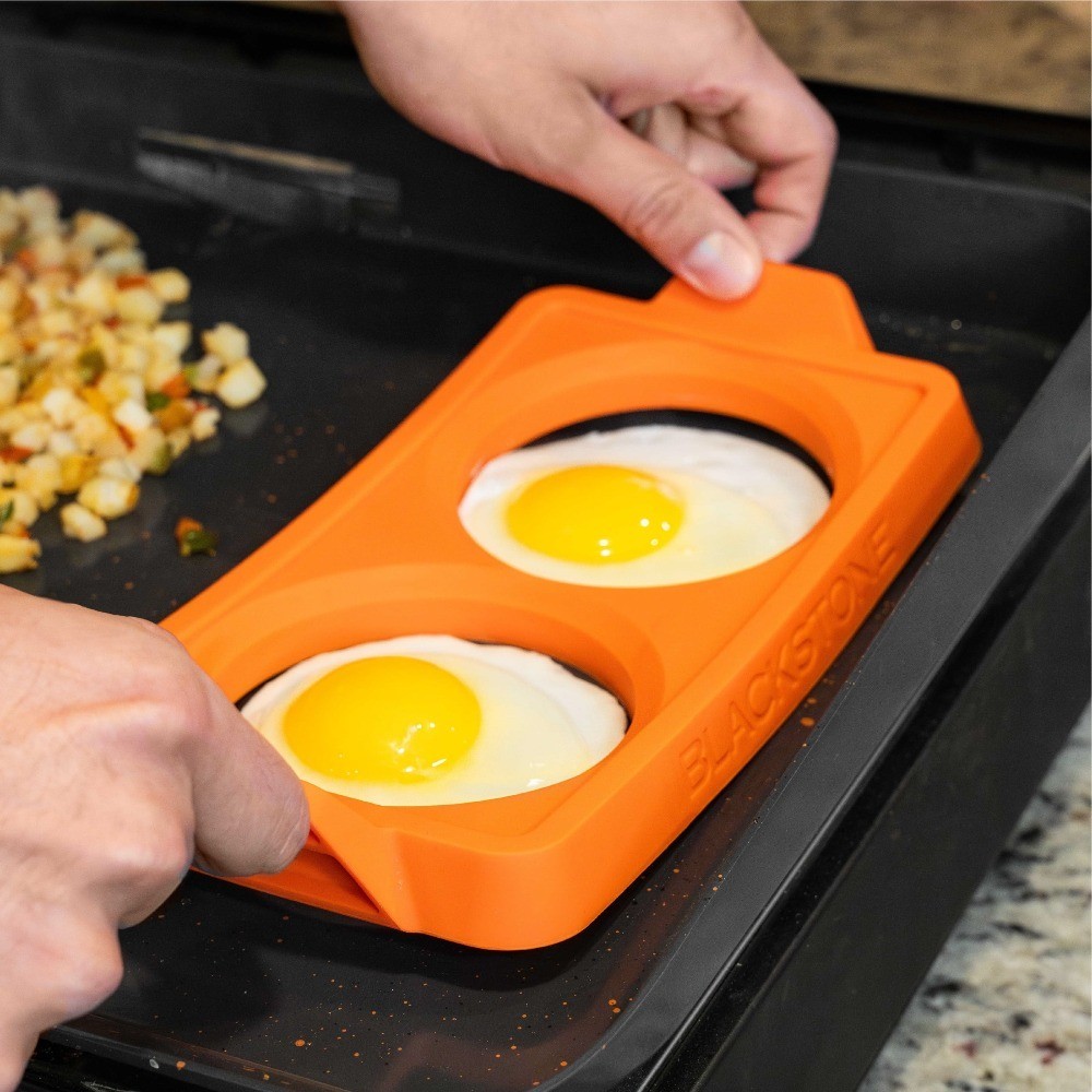 Silicone Egg Ring Set Circle and Square Non-Stick Omelette Maker Cooking Tool